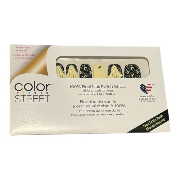 Color Street TOO GHOUL FOR YOU Ghost Glow In The Dark Halloween Moon Stars - Picture 2 of 10